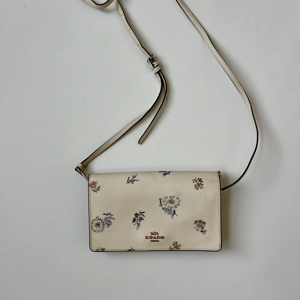 Coach Ivory Floral Crossbody Bag